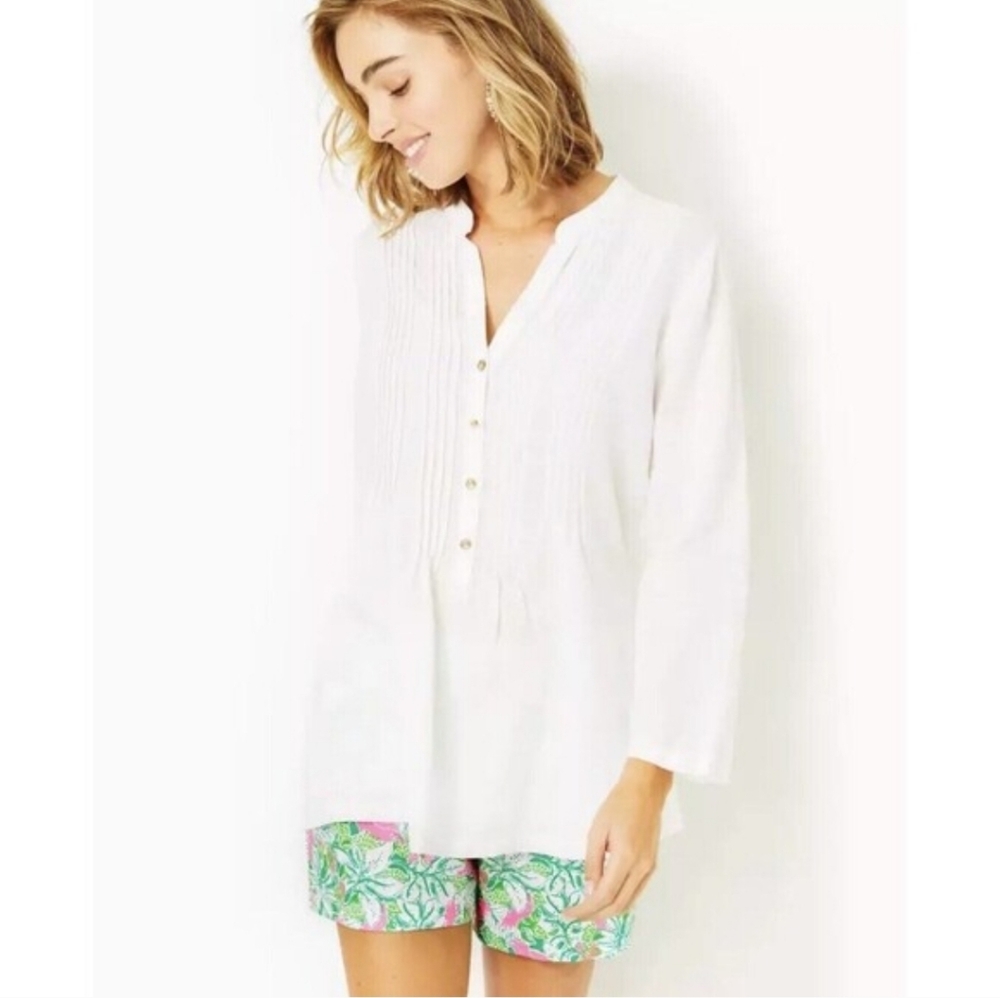 New Lilly Pulitzer Sarasota White Tunic Medium